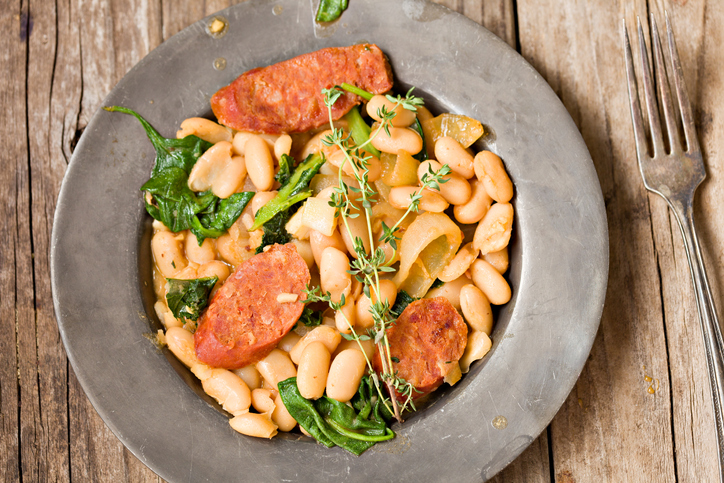 Sausage, Spinach and White Bean Soup
