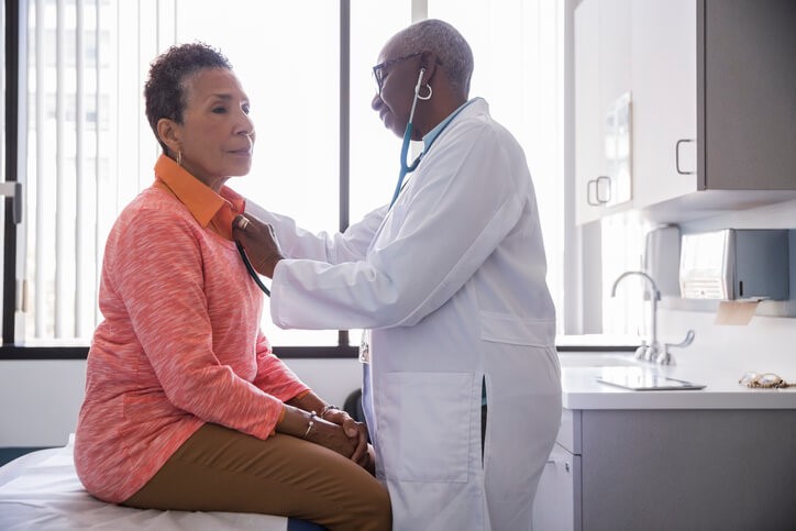 African American woman at doctor's office