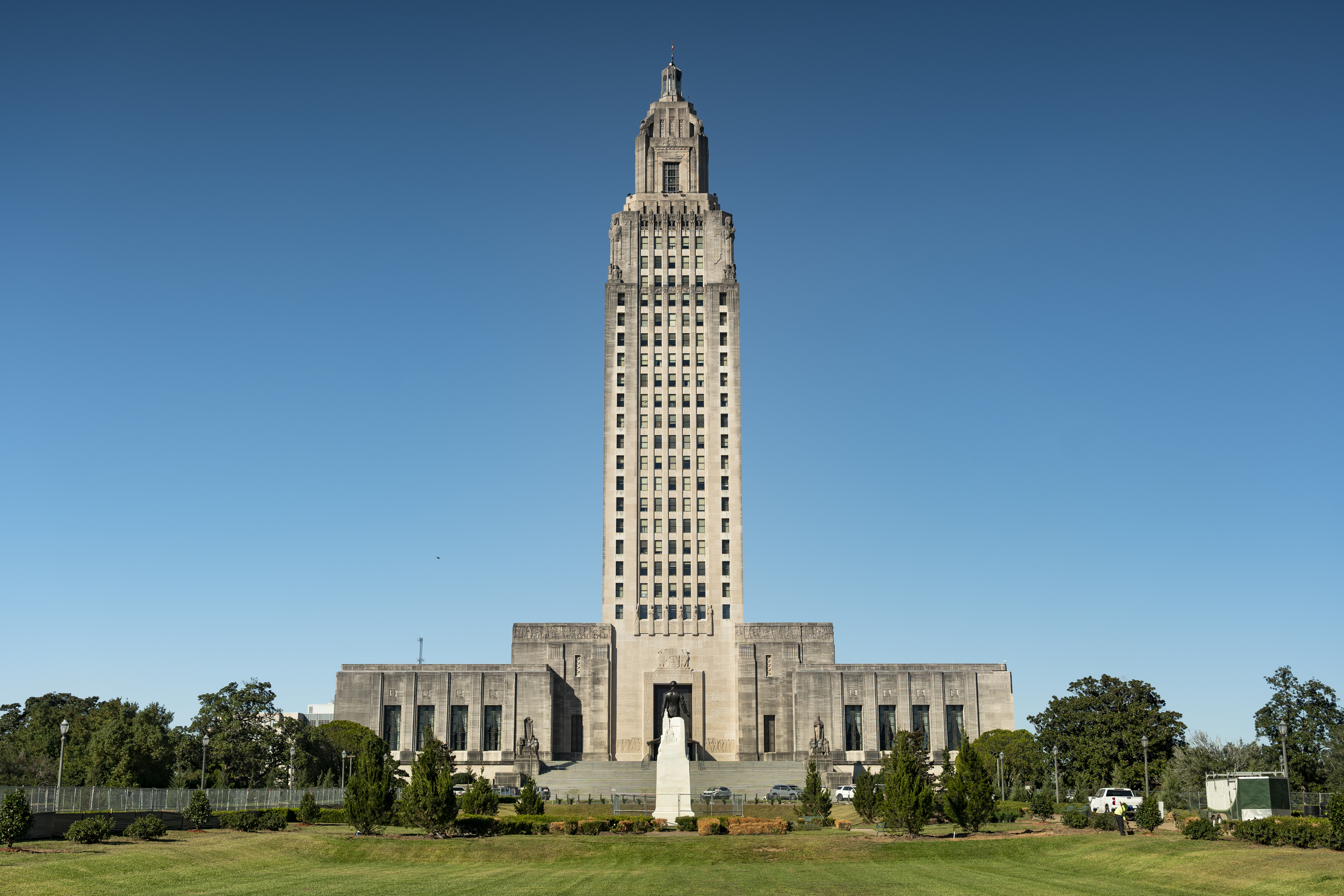tall white building