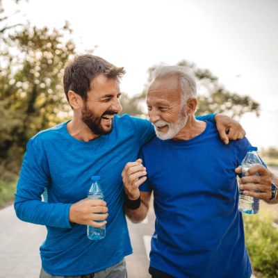 Man exercising outdoors