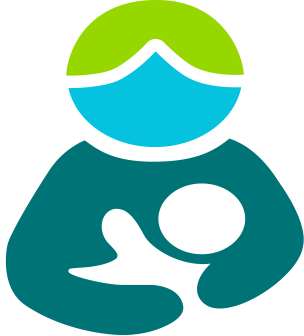 Woman holding baby icon