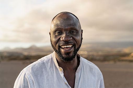 smiling African man