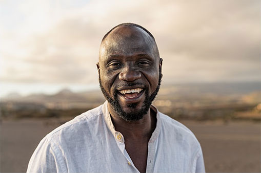smiling African man