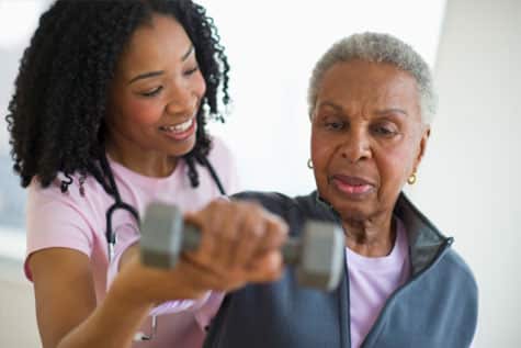 Patient using therapy weights