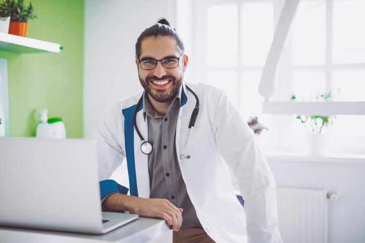 male doctor smiling