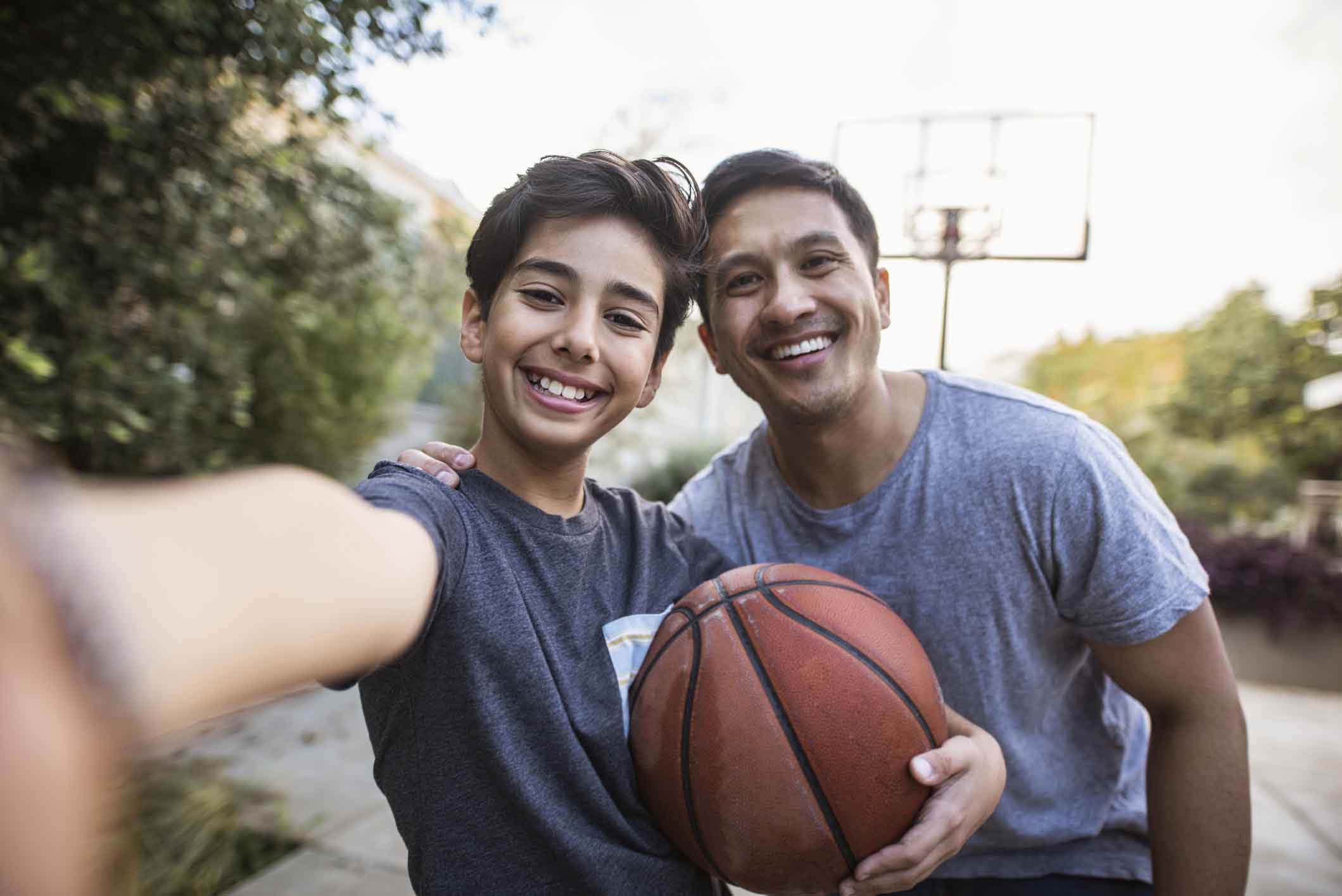 two boys with a ball