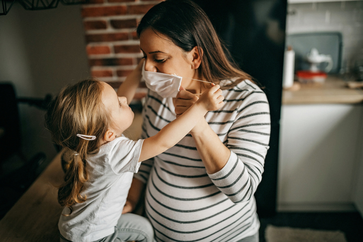 talking to her daughter