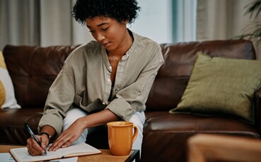 Woman writing