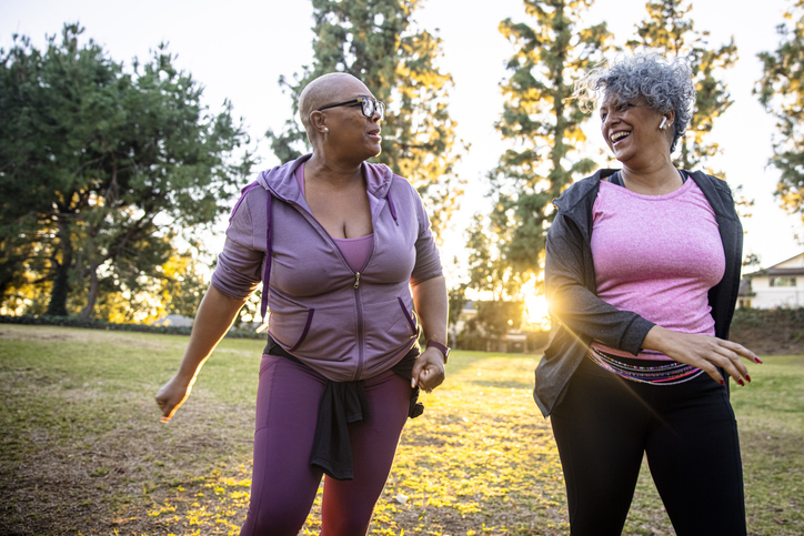 Two woman jogging