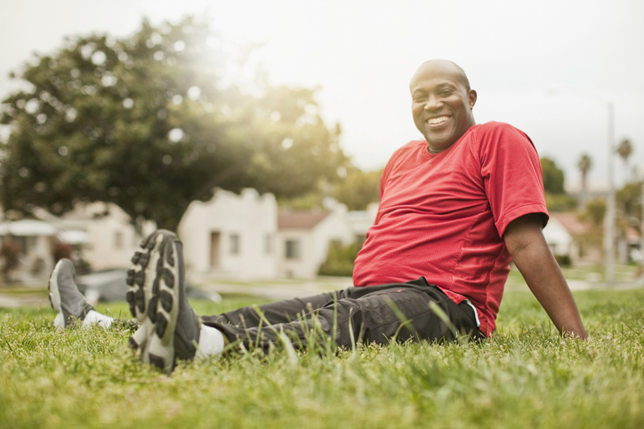 Man sitting on the grass