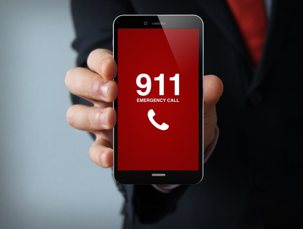 911 on a mobile phone