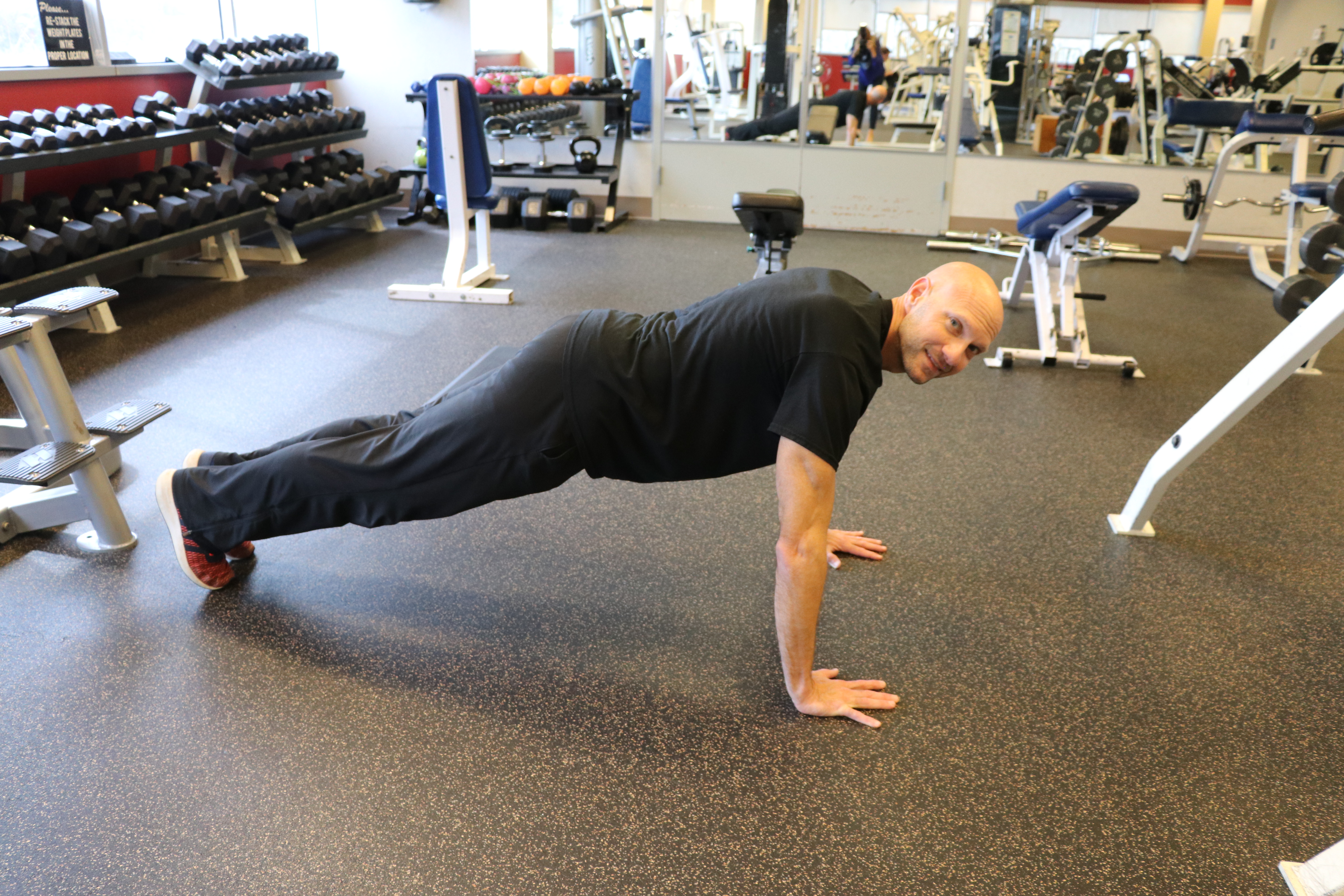 man doing push ups