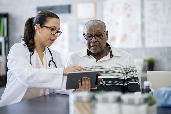 Doctor with the patient