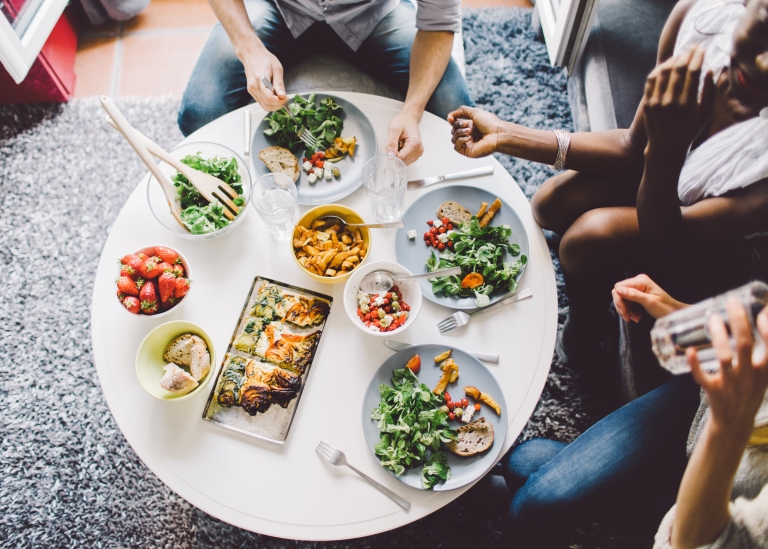 Table of healthy food