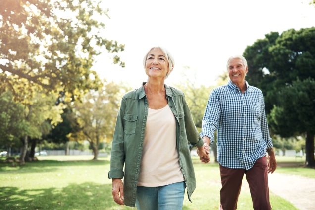 OIder Couple Holding Hands