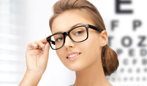 Woman wearing eyeglasses