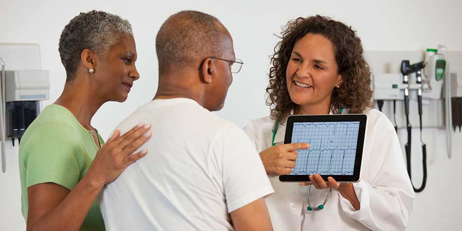 Doctor with patients