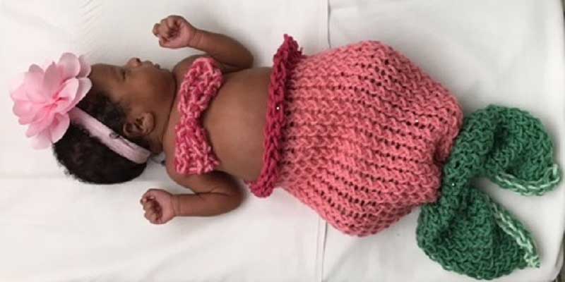 baby in mermaid outfit