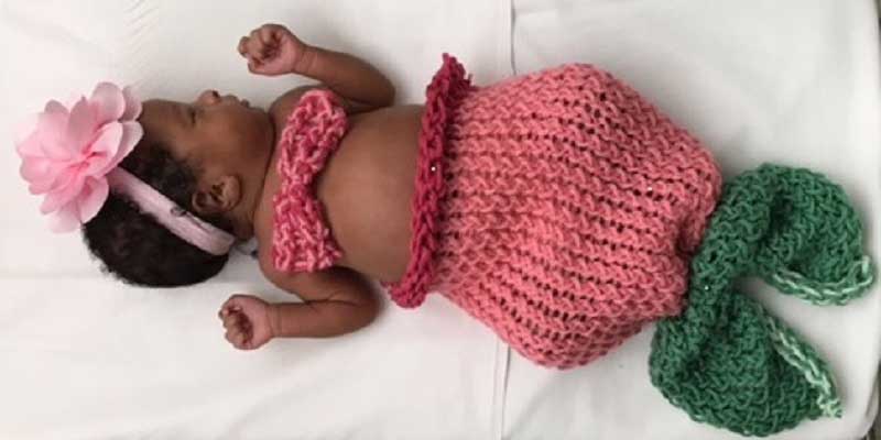 baby in mermaid outfit