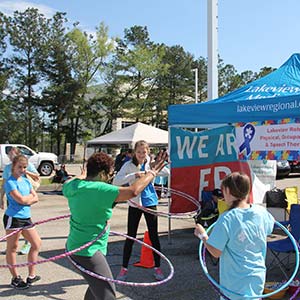 Autism awareness event on hospital campus