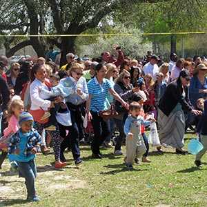 crowd at park